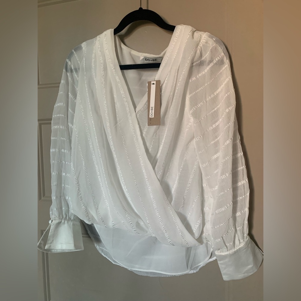 Do+Be white blouse top NWT